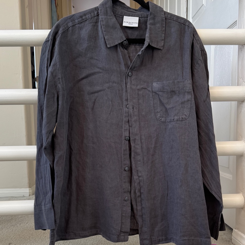 Parachute Charcoal Linen Button-Up Shirt